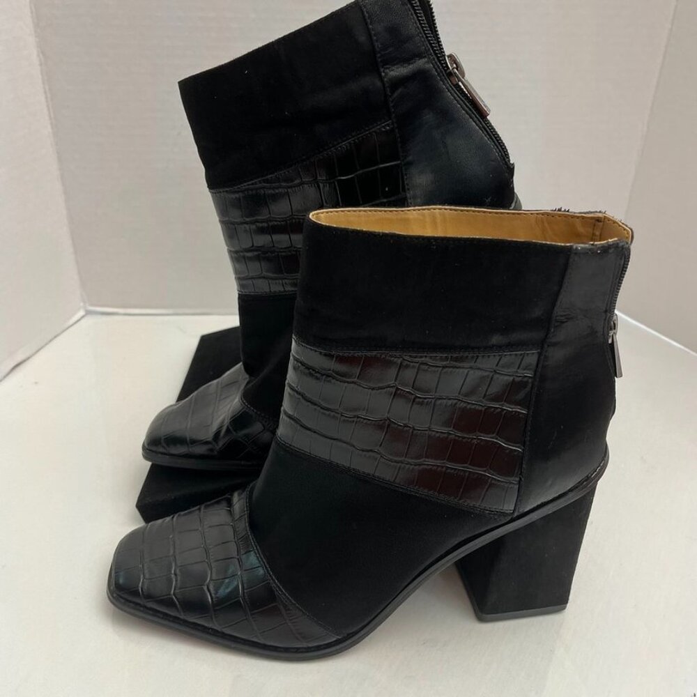 Jessica Simpson Marlea Ankle Boots 9.5M Block Heel Black